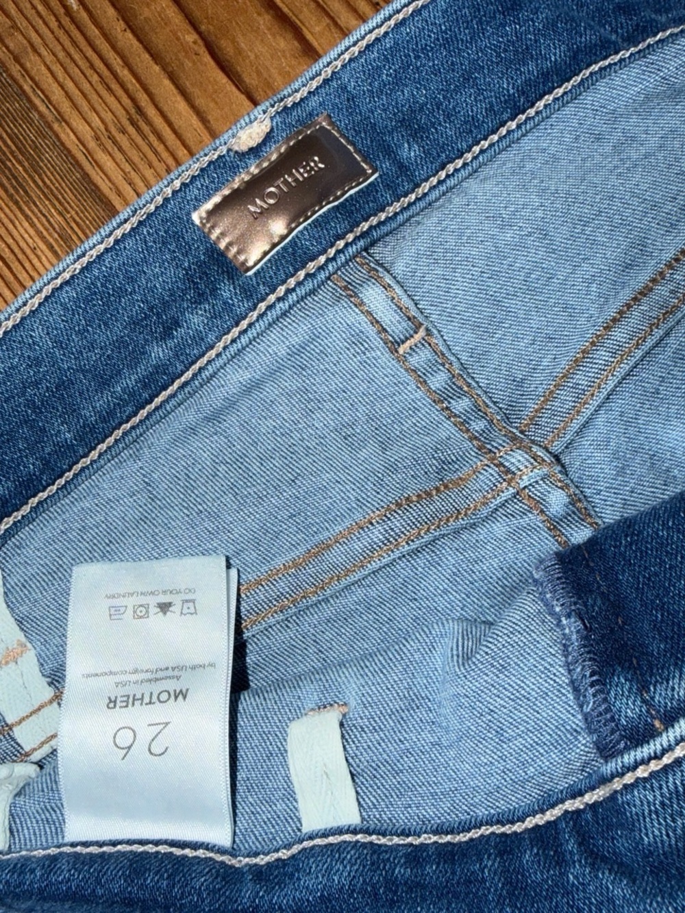 MOTHER The Patch Pocket Insider High Rise Ankle Jeans - Happy Pill -Size 26 - Picture 4 of 8